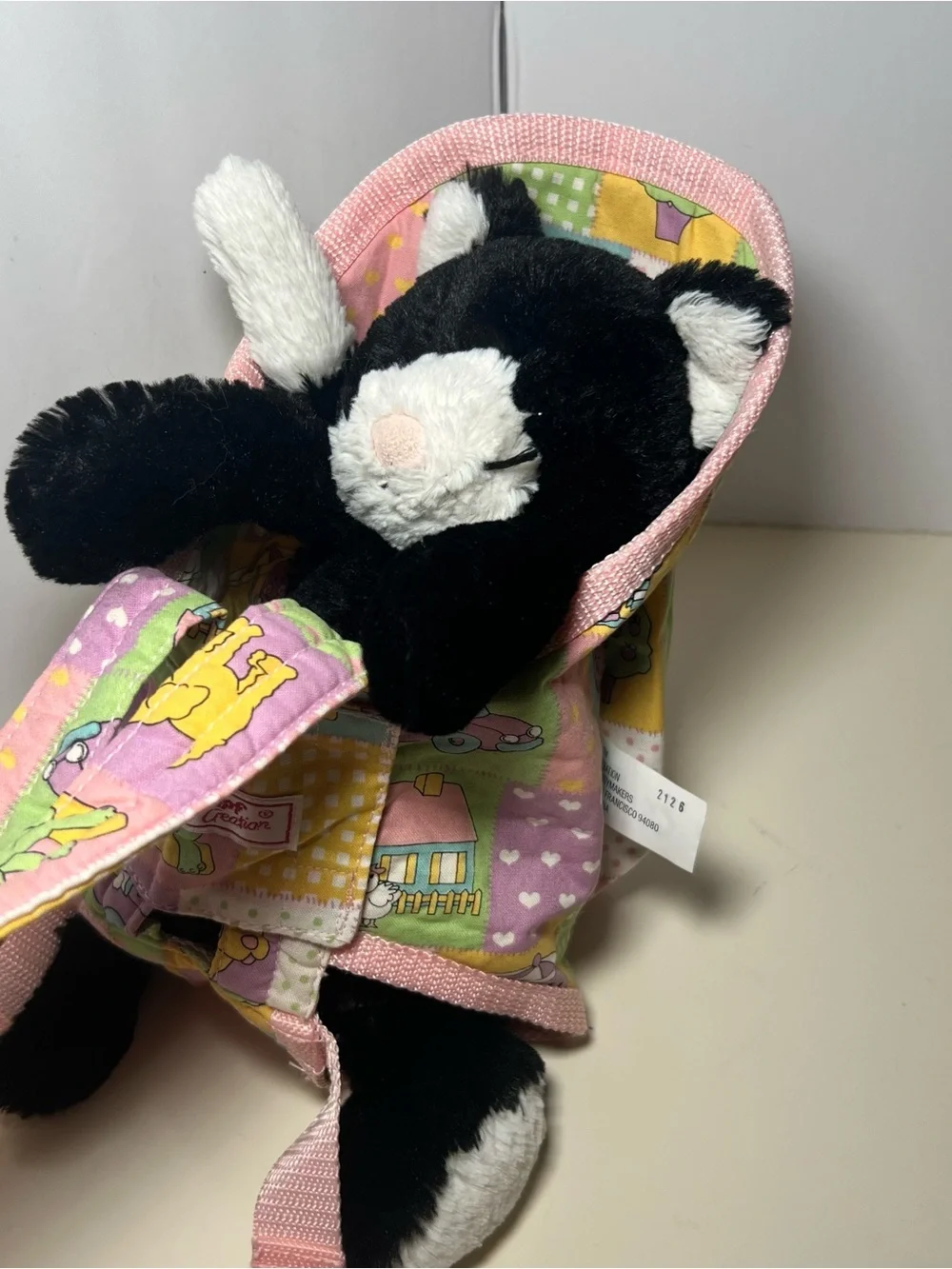 Rare ZAPF creations Baby Doll Babywearing carrier vintage 1990s patchwork